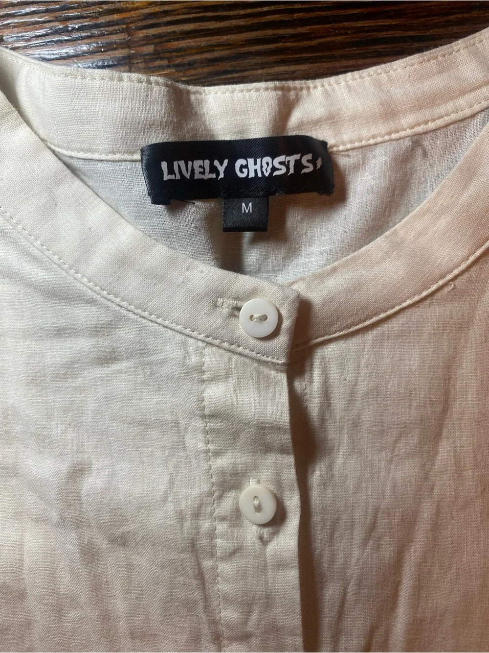 EUC Lively Ghosts Ritual Coven(?) Long Sleeve Victorian Style Button Front Dress